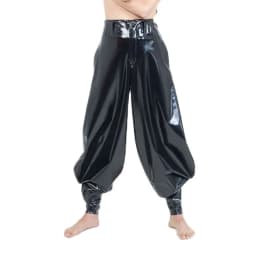 Punk High Waist PVC Harem Pants, Shiny Leather, Club Party Lantern Pants, Streetwear, Classic Tobi Pants, Dance Bloomers, 7XL