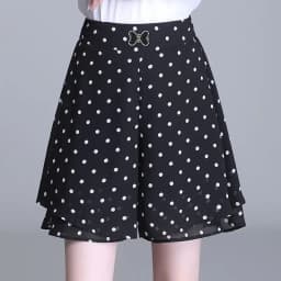 High Waist Wide Leg Pants Women's Chiffon Loose Thin Drapey Casual Shorts Skirt Korean Style Commute Asymmetric Summer 2024