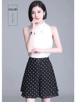 High Waist Wide Leg Pants Women's Chiffon Loose Thin Drapey Casual Shorts Skirt Korean Style Commute Asymmetric Summer 2024