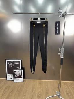 KUCLUT 2025 Autumn Winter New High Waist Slim Fit Long Zipper Design High-end Feel Leggings For Women Black Trousers 1A1434