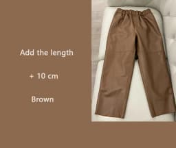 Women Pants Real Leather Pants Women Leather Tousers High Waist Harem Pants 2025 New Elastic Waist Streetwear Pants