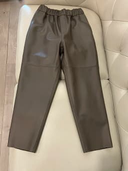 Women Pants Real Leather Pants Women Leather Tousers High Waist Harem Pants 2025 New Elastic Waist Streetwear Pants