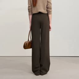 Amii Minimalist Women's Pants 2026 Winter New Commuter Knitting Straight Solid Versatile Wide-leg Casual Woman Trousers 12554063