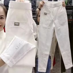 Loose 5XL Embroidered letter Women Pants 2023 New Spring Autumn Casual Pants Women's Fashion Versatile Straight Harun Pants