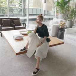 Korean Style High Waist Wide Leg Nine-Piece Loose Student Casual Pants Dark Style Spring Autumn Retro Long Skirt Commute Wind