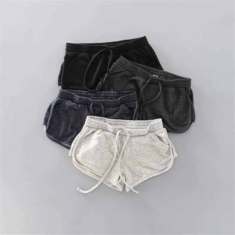 Summer 2026 AA Slim Fit Cotton Fleece Shorts Casual Sports Home Running Hot Pants Women plus Size Trendy Trousers