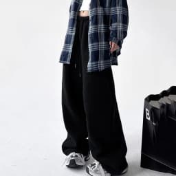 2025 New Polar Fleece Wide Leg Trousers for Women Oversize Style Loose Winter Thick Warm Sweatpants Y2K Vintage Thermal Pants