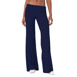 Casual Wide Leg Sweatpants for Women Fold Over Low Rise Flare Yoga Lounge Pants Back to School Clothes for Teen Girls Trousers
