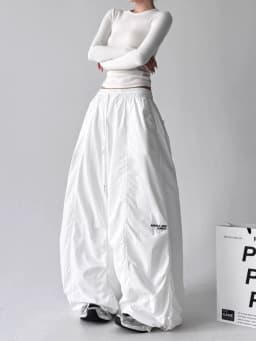 American Style High Waist Quick Dry Wide Leg Pants Women's Spicy Girl Slimming Casual Paratrooper Workwear Trendy White