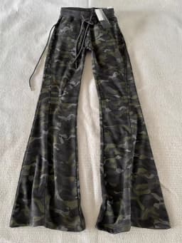 Y2k Aesthetic Grunge Camouflage Print Womans Pantalones Harajuku Drawstring Flare Pants Vintage Streetwear High Waist Trousers