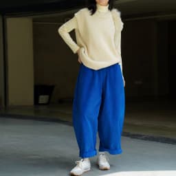 Johnature Winter New Japanese Casual Corduroy Elastic Waist Ankle-length Pants Solid Color Loose Pockets Harem Women Pants