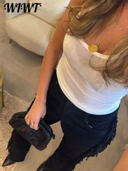 Casual Tassels Trousers Women's Solid Faux Suede Zipper Button Long Pants 2026 Spring New Female Fashion Streetwear