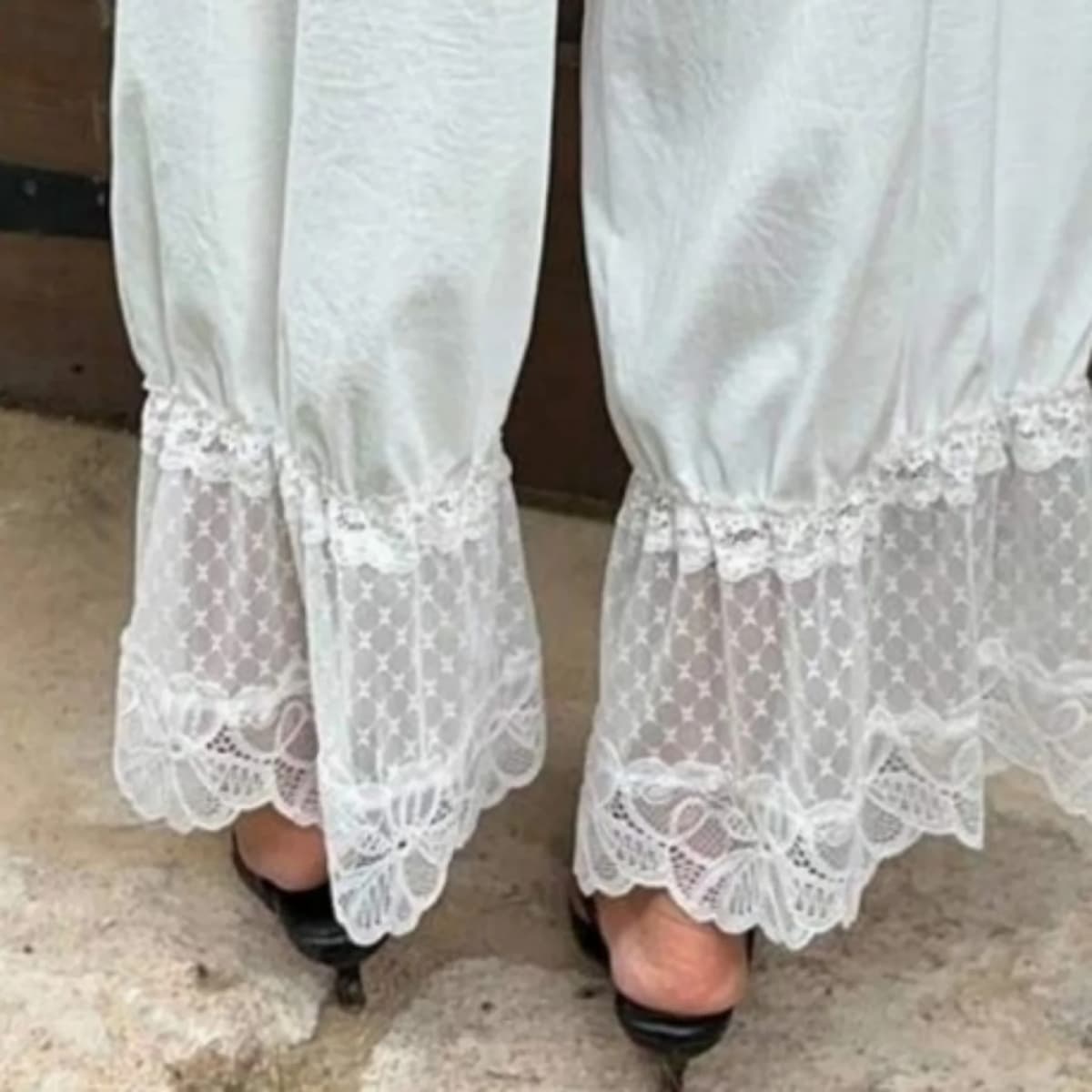 Xingqing y2k Women Coquette Pants Summer Clothes Solid Color Elastic Waist Baggy Loose Trousers Bottoms 2000s Club Streetwear