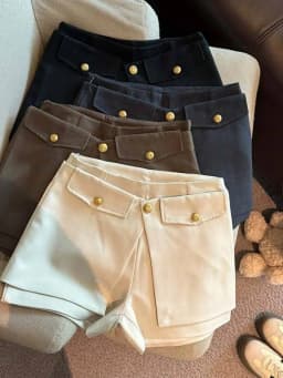 Casual High Waist Asymmetric Wide Leg Pants Women's Spring 2026 Slimming Short Shorts Casual Loose Fit High Waist Tummy Control
