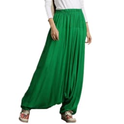 Women Summer Harem Pants Casual Cotton Solid Elastic Waist Wide Leg Pants Bottoms Loose Long Trousers 13 Colors