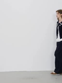 FSLE 2025 New Women Loose Fit Wide Leg Pants Black White Trousers High Waist Casual Pants Soft Drapey Free Waist Rope Vintage