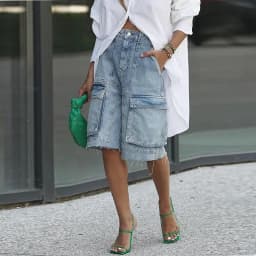 Krisstargirl 2025 New Fashion Women Jean Pants Bottoms Summer Blue Bottoms Pockets Split-joint Cropped Trousers for Female
