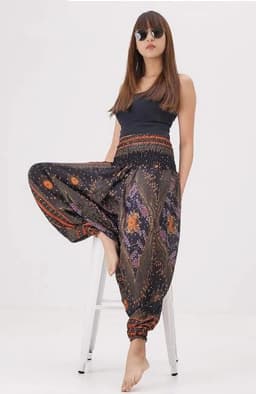 Boho Palazzo Pants Wide Leg Yoga Leggings Big and Plus Size Harem Pants Jumpsuit Hippie Clothes