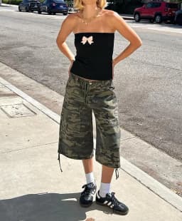 New Fashion Women Summer Cargo Shorts Casual Camouflage Print Loose Drawstring Short Pants For Club Streetwear S-XL