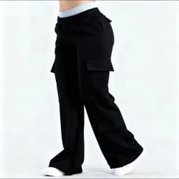 No logo Men's Casual Pants Multiple Pockets American Style Work Pants Women Low Waist Belted Straight Leg Wide Leg Pants