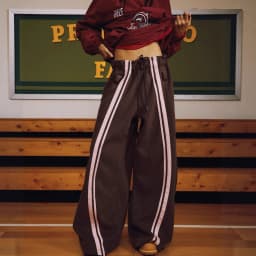 Autumn Street Sweatpants Y2K Aesthetic Slacks Stripes Fashion Personalized Letters Embroidered Casual Wide Leg Pants Trousers