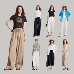 TOYOUTH Women Versatile Balloon Pants 2026 Spring New Wrinkle-Resistant Loose Wide-Leg Casual Trousers