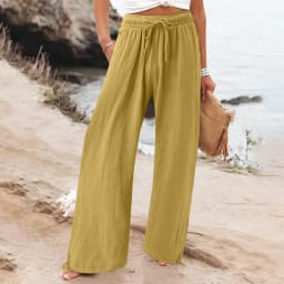 Spring Summer Women Loose Wide Leg Pants Office Lay Casual Solid Jogger Elastice Waist Loose Trousers 2023