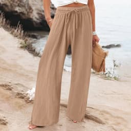 Spring Summer Women Loose Wide Leg Pants Office Lay Casual Solid Jogger Elastice Waist Loose Trousers 2023
