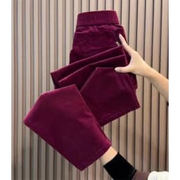 Corduroy Straight Leg Pants Women's Spring Autumn Popular Loose Fit Slimming Casual Long Trousers High Waist Polyester Fiber