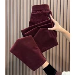 Corduroy Straight Leg Pants Women's Spring Autumn Popular Loose Fit Slimming Casual Long Trousers High Waist Polyester Fiber