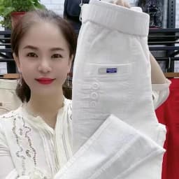 High Waist Harlan Pants Casual Velvet Straight Leg Pants Slim Fit Corduroy Pants Women's Spring Autumn New Style B3985
