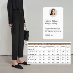 AMII Woman Pants 2026 Autumn Autumn Woman Loose Casual Fashion Simple Nine Point Trousers Black Blended Pleated Pants 12611025
