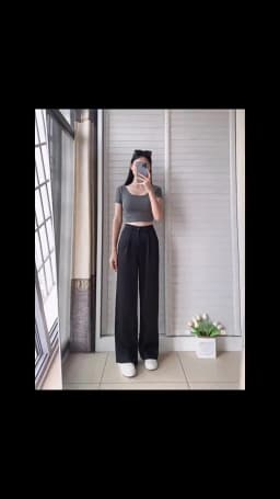 Spring Summer Women's High Waist Wide Leg Trousers Loose Fit Classic Black Silk Satin Casual Korean Style Pants Female Clothing