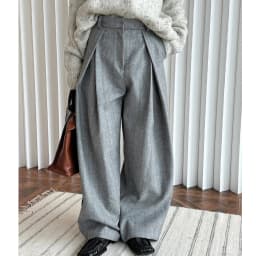 80% Wool Women Spring Fashion Big Wide Leg Pants High Waist Striped Stright Pants Fashion Clothes Pants Female Trousers