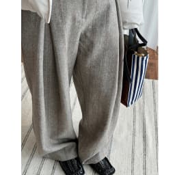 80% Wool Women Spring Fashion Big Wide Leg Pants High Waist Striped Stright Pants Fashion Clothes Pants Female Trousers