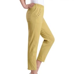2026 Summer Women Pants Middle-aged Lady Elastic Waist Loose Casual Pants 4XL Pocket Thin Female Straight Trousers 2300