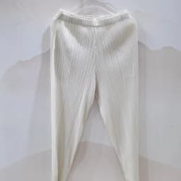 Miyake Pleated Pocket Pencil Pants Women High Fashion Korean Casual Elastic Waist Carrot Cone Pants