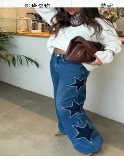 Women Denim Pant Jeans Vintage Wide Leg Long Pants Print High Waist Straight Trousers Y2k Streetwear Work Casual Loose 2026