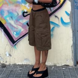 Y2K Harajuku Drawstring Jean Shorts Womens Vintage Elastic Waist Baggy Cargo Denim Pants Cyber Grunge Stretch Jorts with Pockets