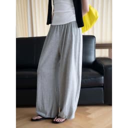 Autumn Relaxed Elastic-waist Cuffed Knit Lantern Casual Loose Long Pants For Women