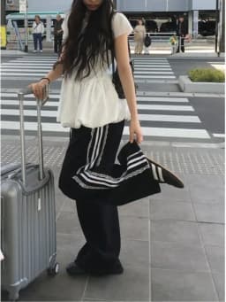 Ruffle Lace Casual Pants Women's Autumn Winter High Waist Slimming Wide Leg Sport Long Pants Jazz Dance Two Bars Ladies Trousers