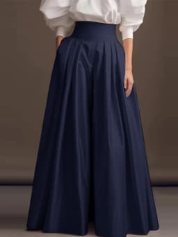 2025 ZANZEA Vintage High Waisted Office Pantalons Fashion Solid Pleating Pants Women Wide Leg Formal Trouser Casual Pockets Pant