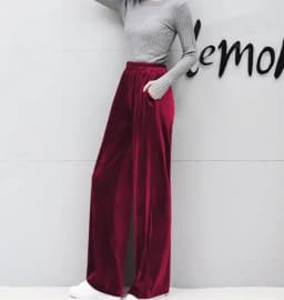 2026 Winter velvet trousers,Korean fashion Women Autunm high waist streewear casual velour pants,plus size black spodnie damskie