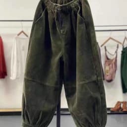 Winter 2024 Women's Casual Pants Fleece Lined Thickened Harajuku Style Long Trousers Lantern Pants Comfortable Fit Commute Fa...