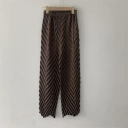 Miyake Pleated Handmade Wave Pants Women Korean Fashion New Elastic High Waist Casual Straight Trousers