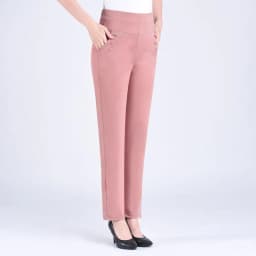 2024 Women Spring Summer Women New Middle-aged Thin Pants Female Elastic Waist Casual Pant Ladies Long Straight Trousers Y781