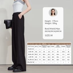 AMII 2026 Autumn Women Trousers Loose Casual Lace Up Elastic Wide Leg Pants Straight Solid Full Length Women's Clothing 12553006