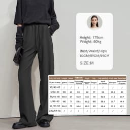 AMII 2026 Autumn Women Trousers Loose Casual Lace Up Elastic Wide Leg Pants Straight Solid Full Length Women's Clothing 12553006