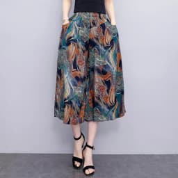 Elegant Women's Pants Summer Fashionable Printed Long Pants Loose Comfortable prnited Pants