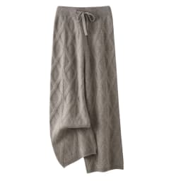 Office Lady Women Wool Pants Autumn Winter Thick Cashmere Wide Leg Trousers 100% Merino Wool Knitted Grace Retro Jacquard Pants
